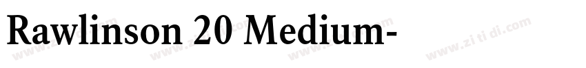 Rawlinson 20 Medium字体转换